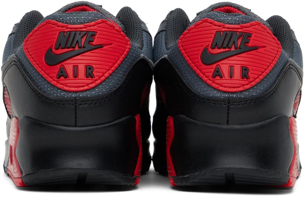 NIKE Gray & Red Air Max 90 Sneakers 2