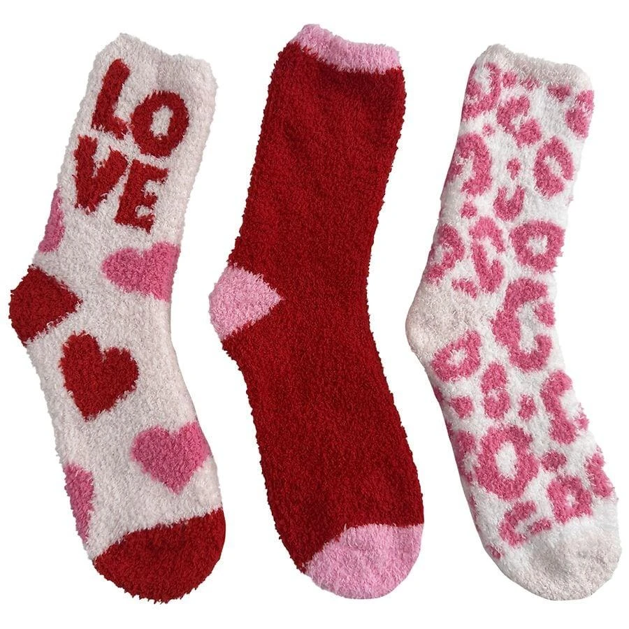 Happy Valentine
s Day Super Soft Cozy Socks 9-11