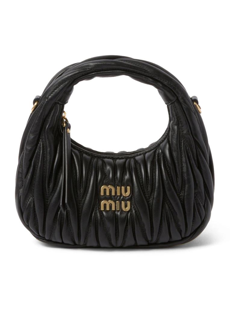 Miu Miu Leather Penny Shoulder Bag - Shoulder Bags - BeyondStyle