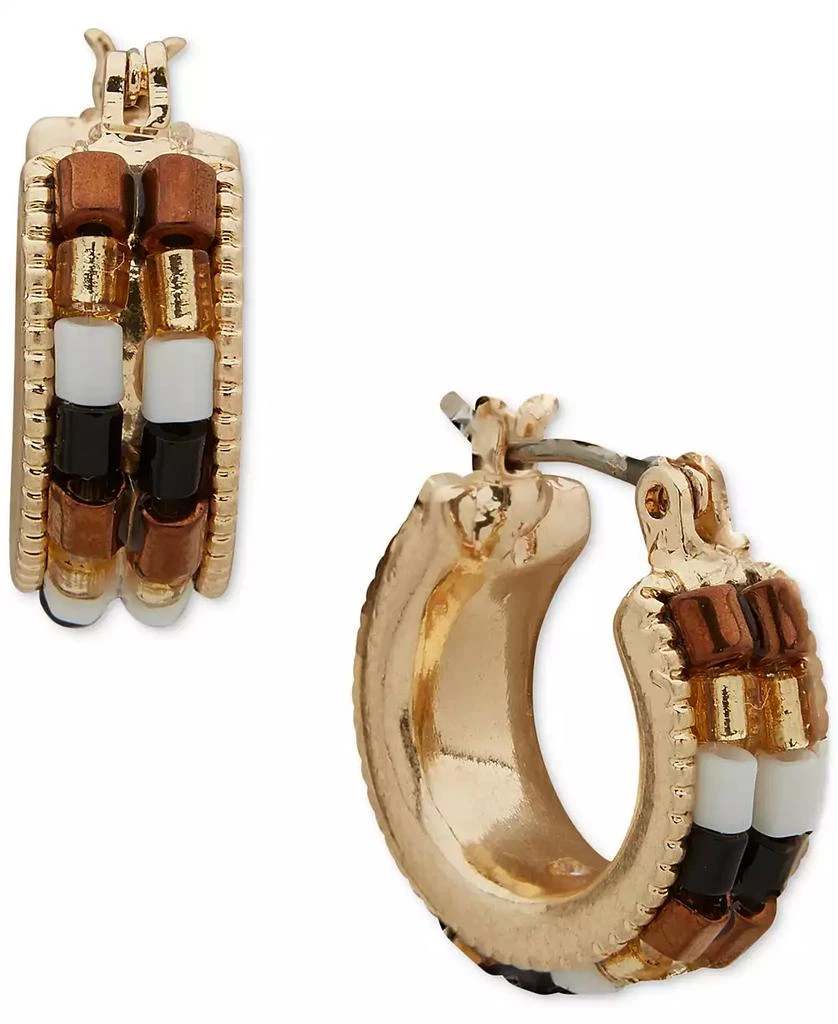 Lonna 
Lilly Gold-Tone Multi Beaded Small Hoop Earrings, 0.55" 1