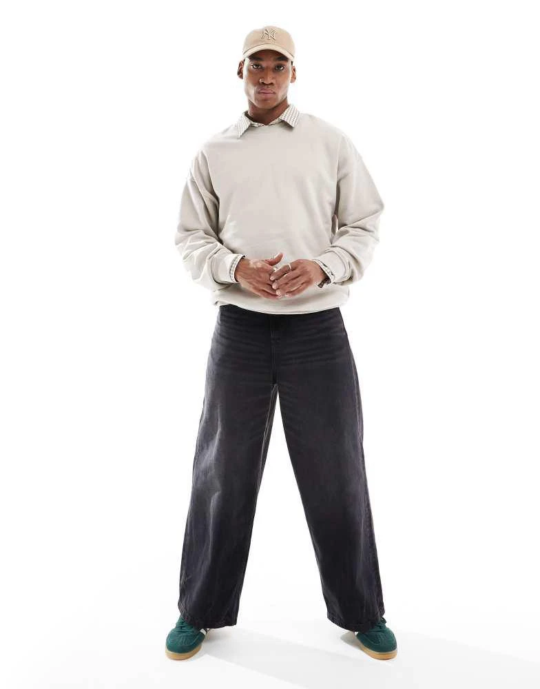 New Look New Look oversized sweatshirt in stone 4