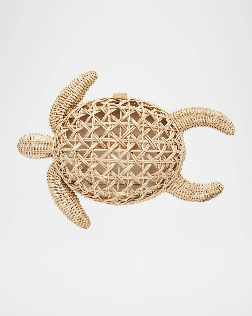 POOLSIDE The Tortoise Rattan Clutch Bag 2