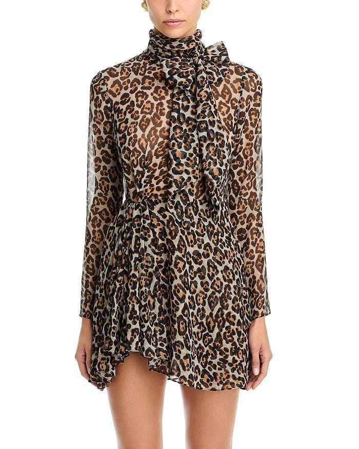 Ronny Kobo Carlotta Leopard Print Mini Dress 7