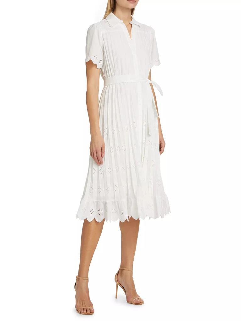 Tahari The Esther Eyelet Midi Shirtdress 4