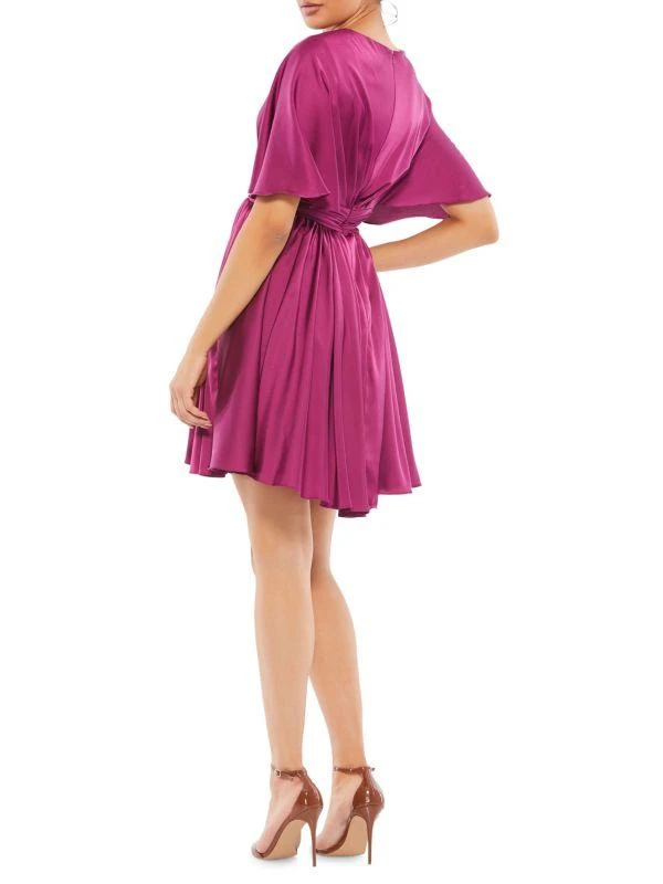 Mac Duggal Satin Cape Mini Dress 2