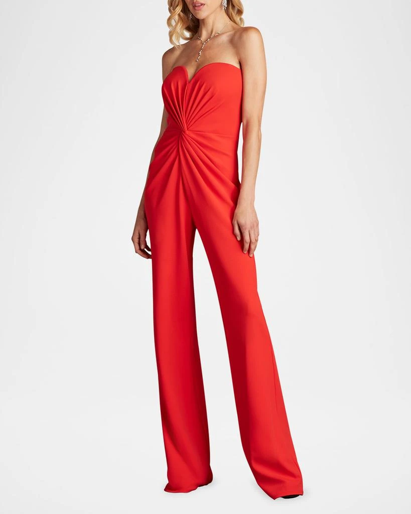 Tadashi Shoji Strapless Twist-Front Crepe Jumpsuit 2