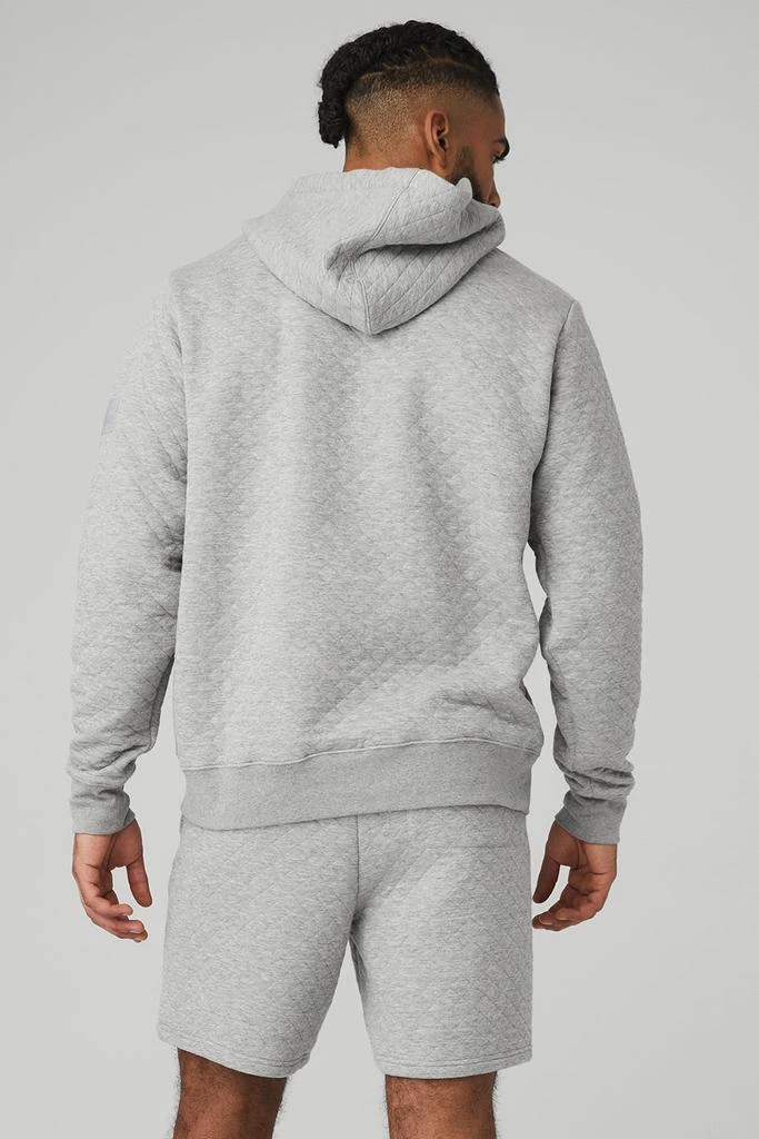 Alo Quilted Stadium Hoodie - Athletic Heather Grey 2