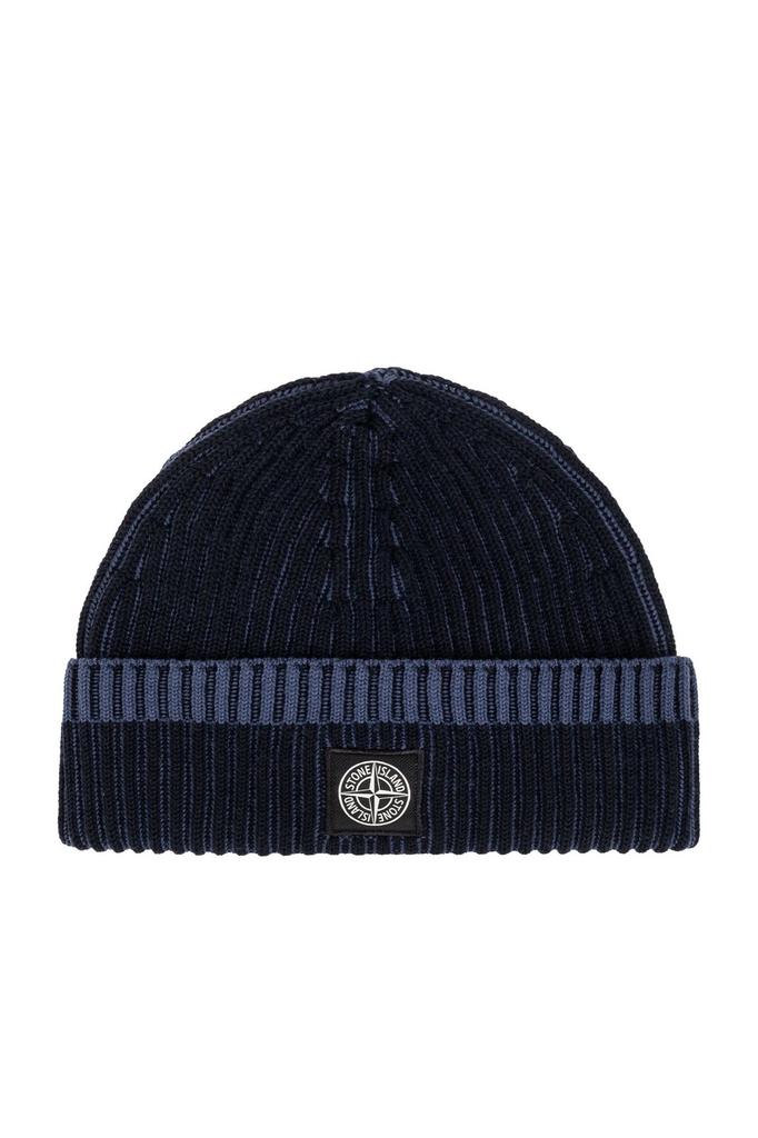Stone Island Ivory wool beanie hat - Hats - BeyondStyle