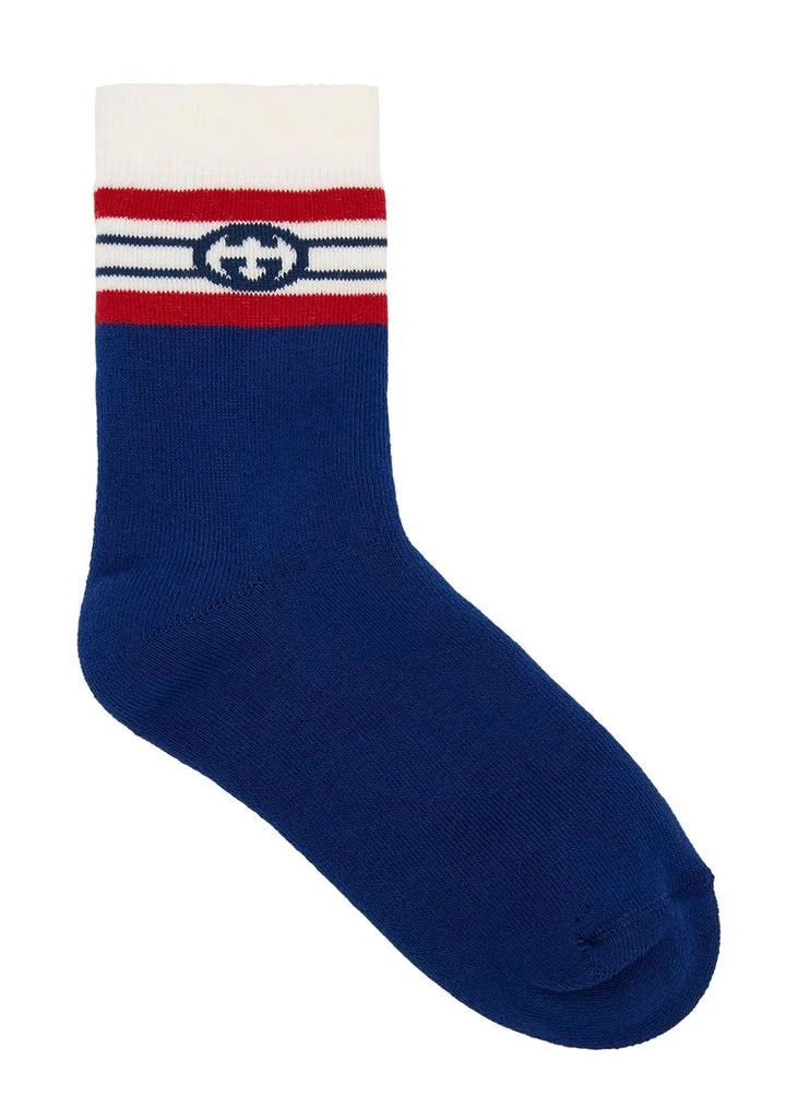 Gucci KIDS Logo cotton-blend socks 1