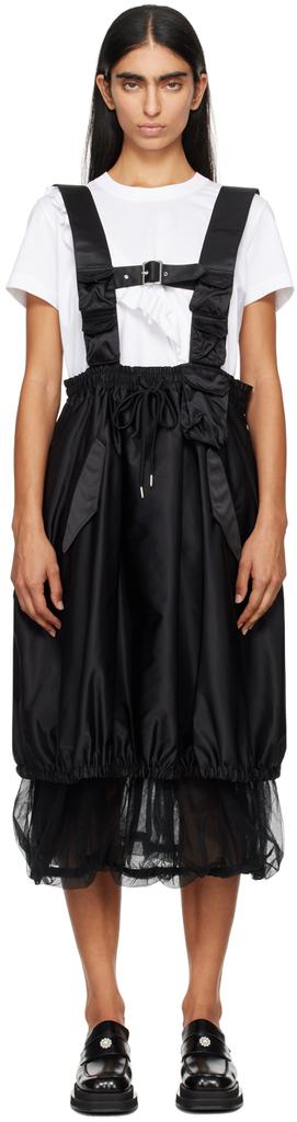 Noir Kei Ninomiya Black Pinafore Midi Dress