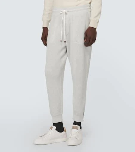 Brunello Cucinelli Ribbed-knit cotton sweatpants 3