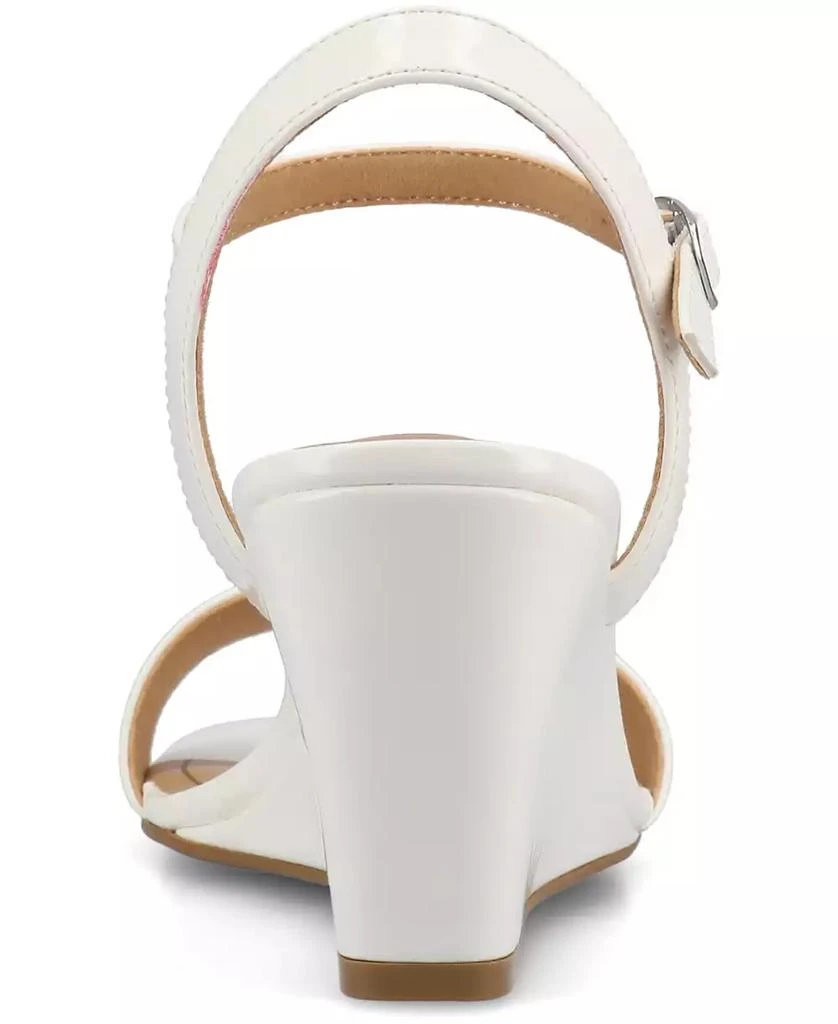 Journee Collection Women's Clayr Ankle Strap Wedge Sandals 3