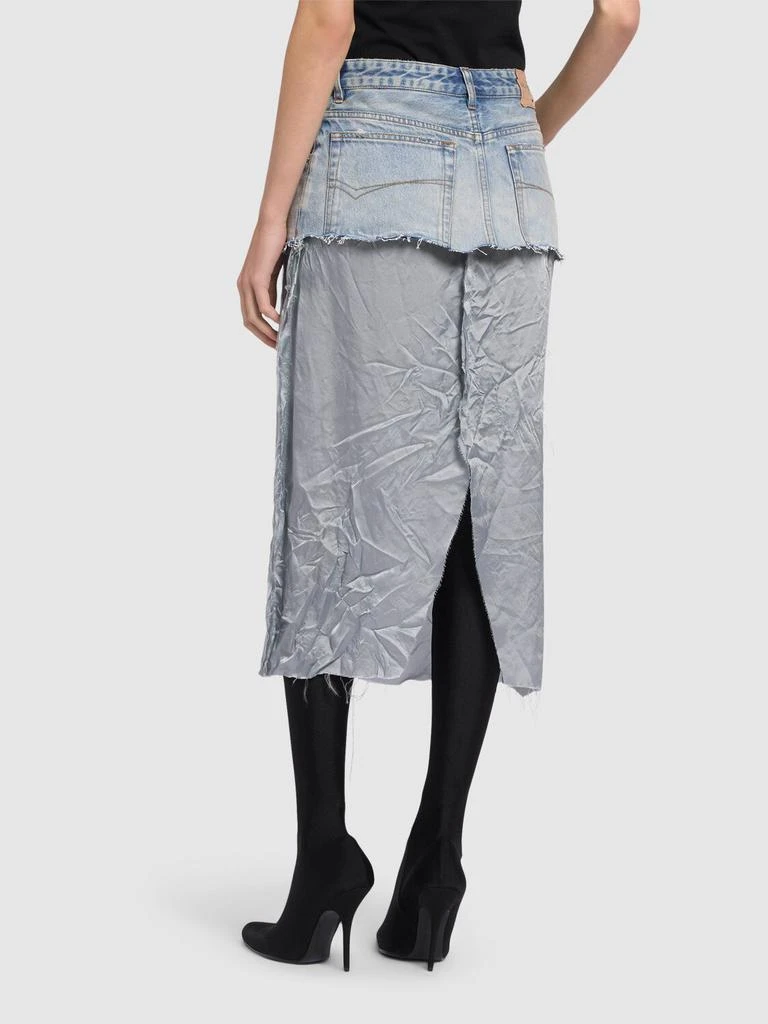 Balenciaga Ripped Off Cotton Skirt 2