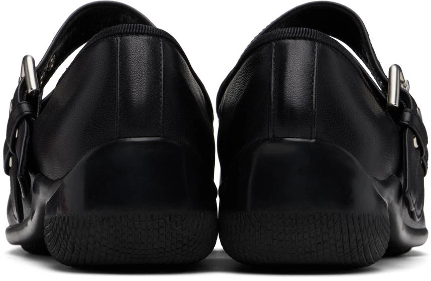 OPEN YY Black Buckle Ballerina Flats 2