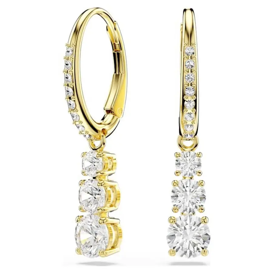 Swarovski Stilla Attract Gold-Tone Plated Hoop Earrings