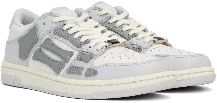 AMIRI Gray & White Skel Top Low Sneakers 4