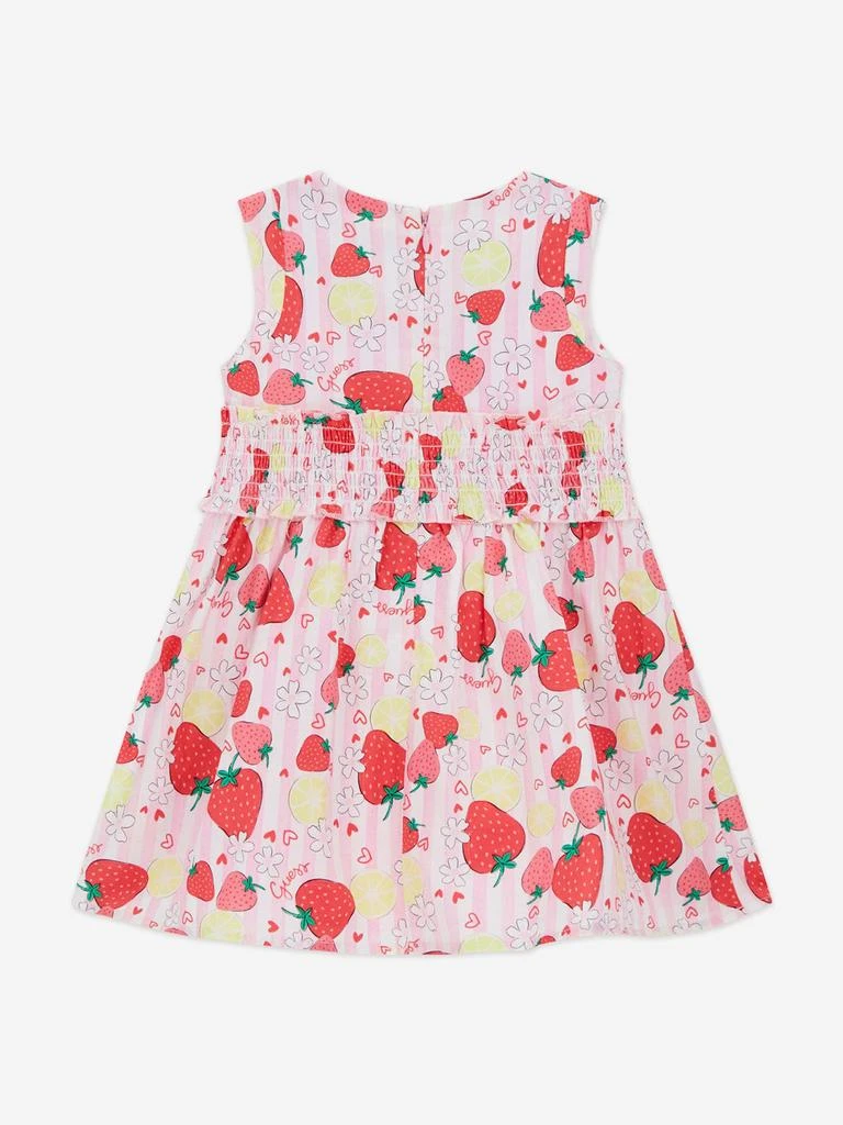 GUESS Guess Girls Poplin Sleeveless Strawberry Dress in Pink 2