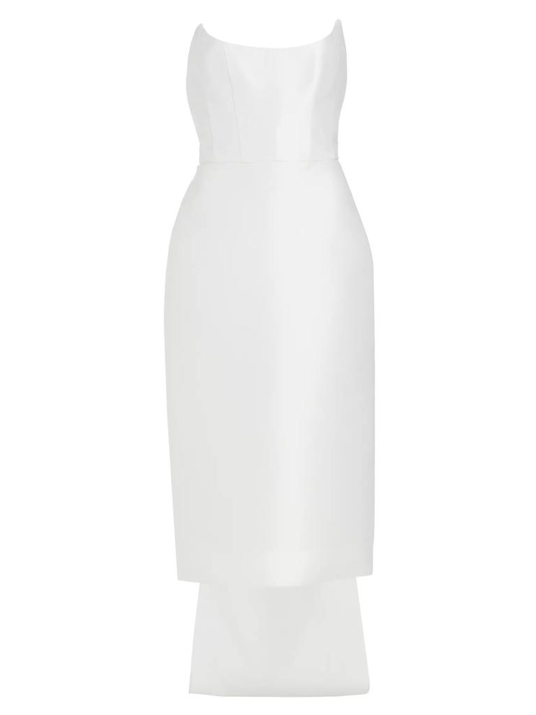 Amsale Bow-Back Mikado Satin Bridal Dress