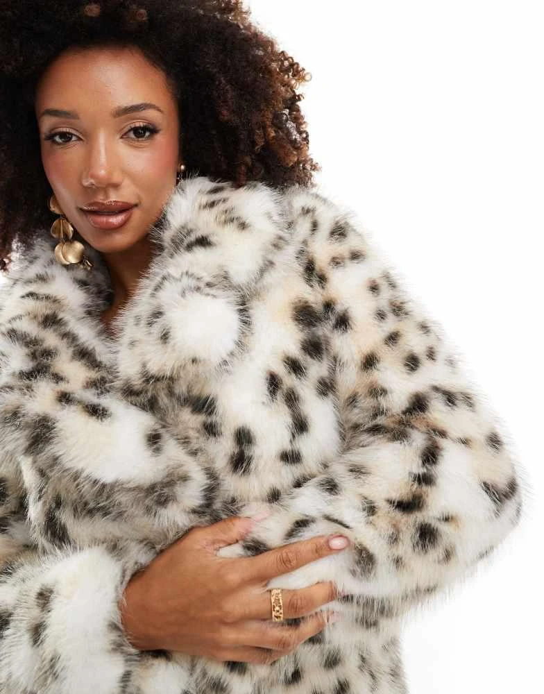 Forever New Forever New faux fur coat in animal 3