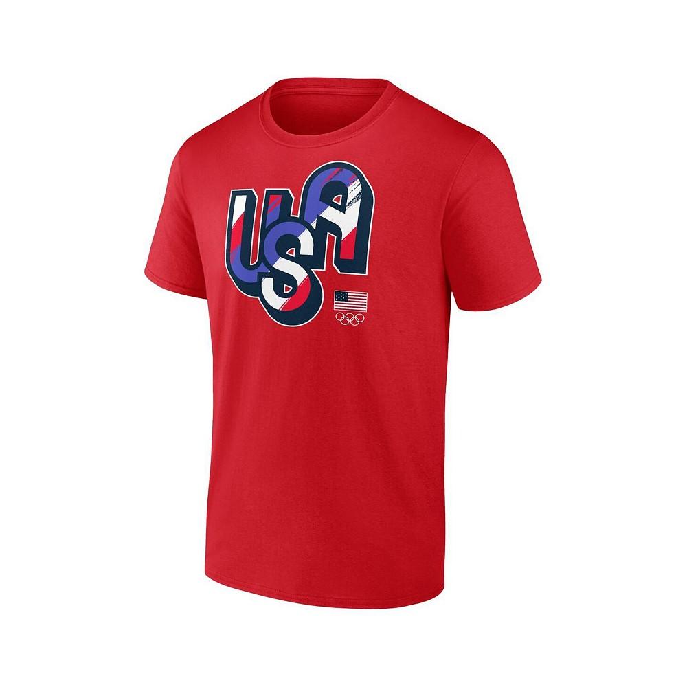 Fanatics Men's Red Team USA Painting Paris T-Shirt