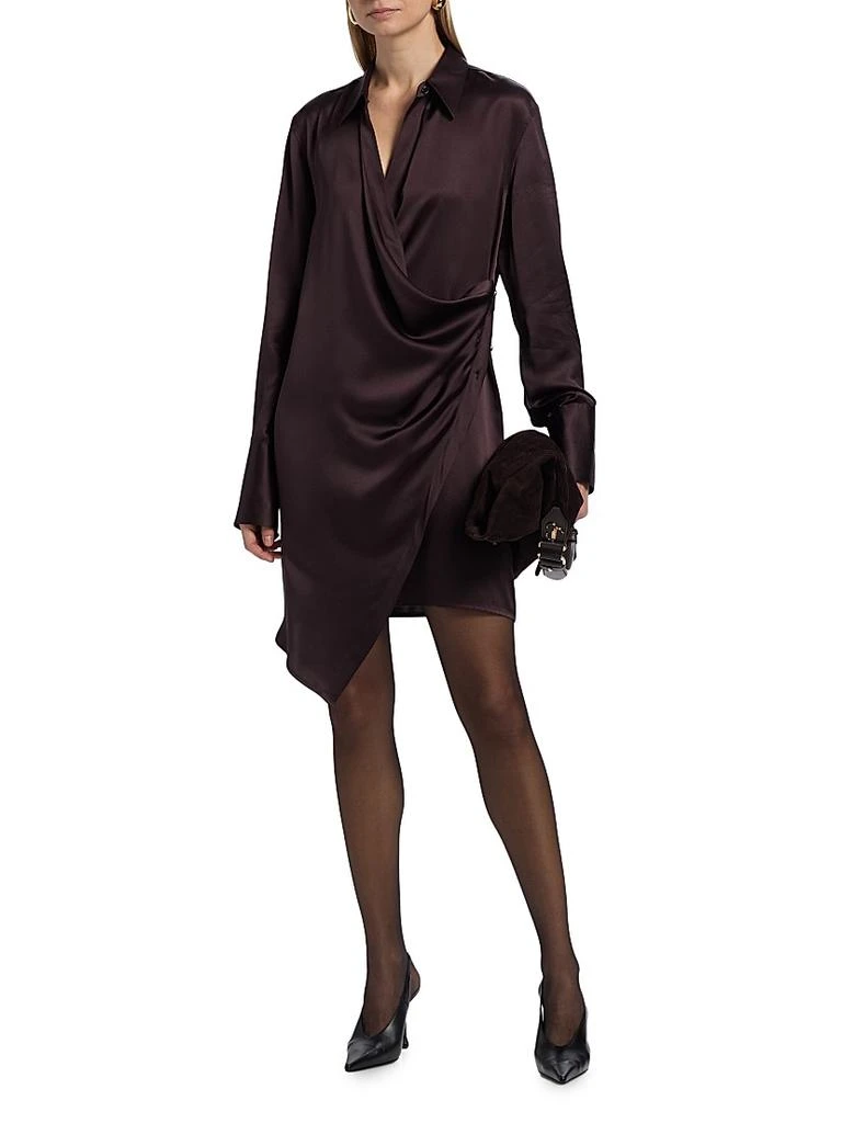 Helmut Lang Relaxed-Fit Silk Mini-Shirtdress - Dresses & Skirts -  BeyondStyle