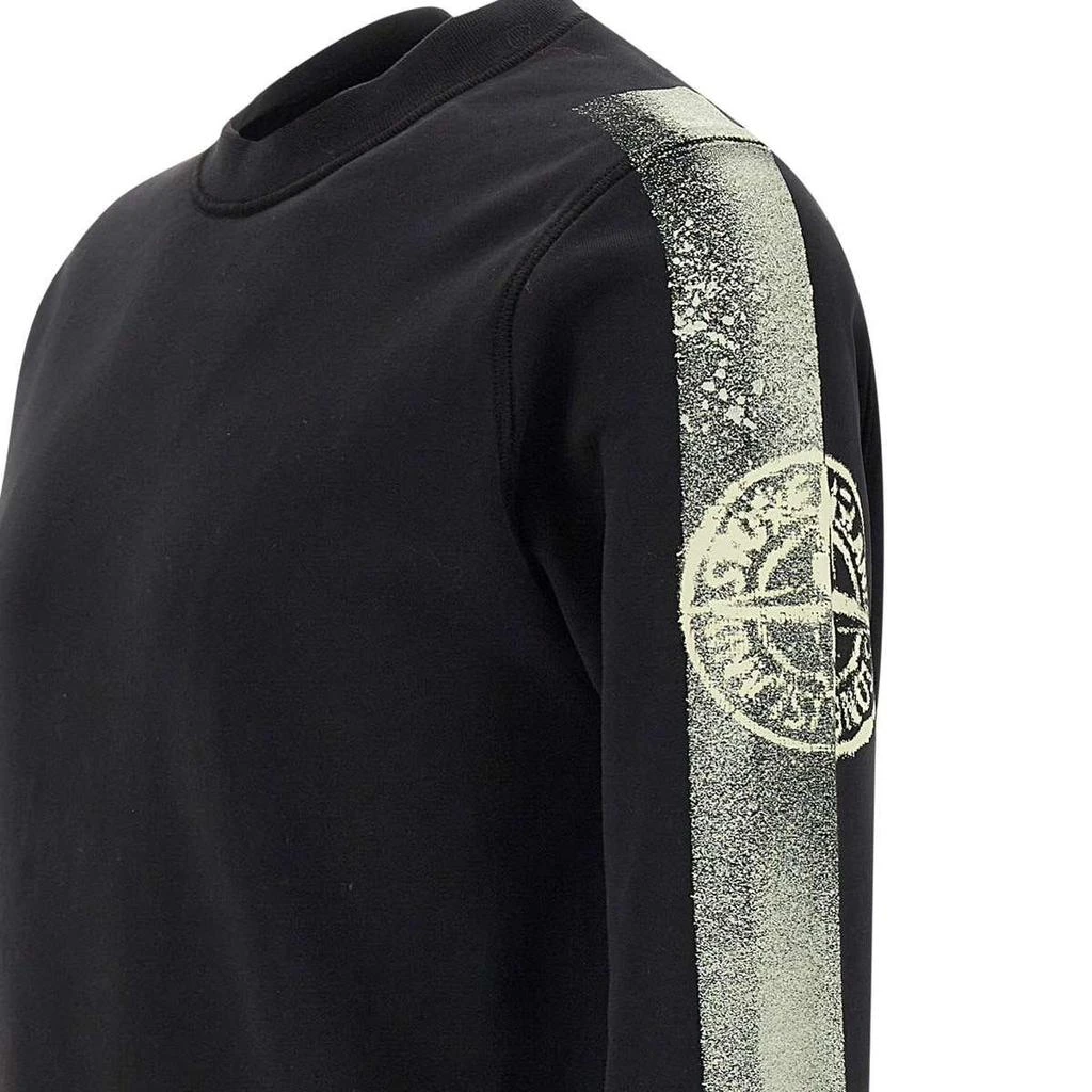 Stone Island Logo Printed Crewneck Sweatshirt Fleece 4