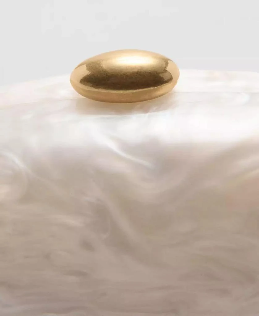 Mango Women's Mother of Pearl-Effect Clutch Bag 5