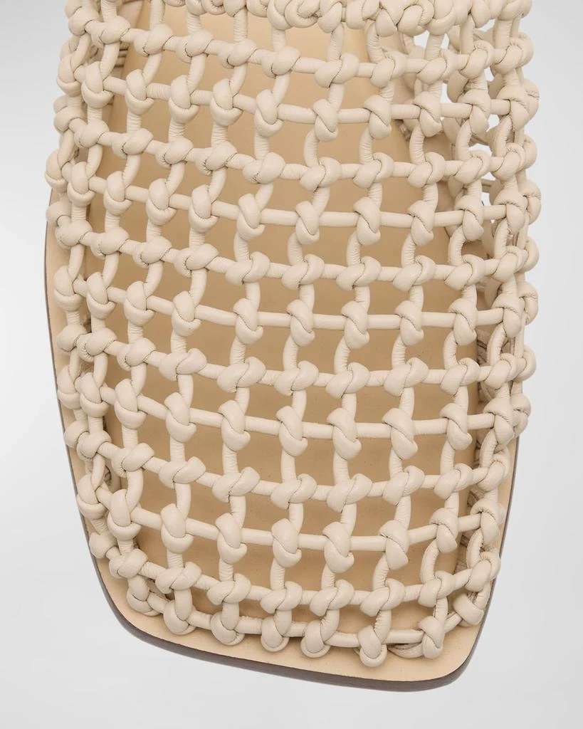 Cult Gaia Merida Leather Net Slide Mules 5