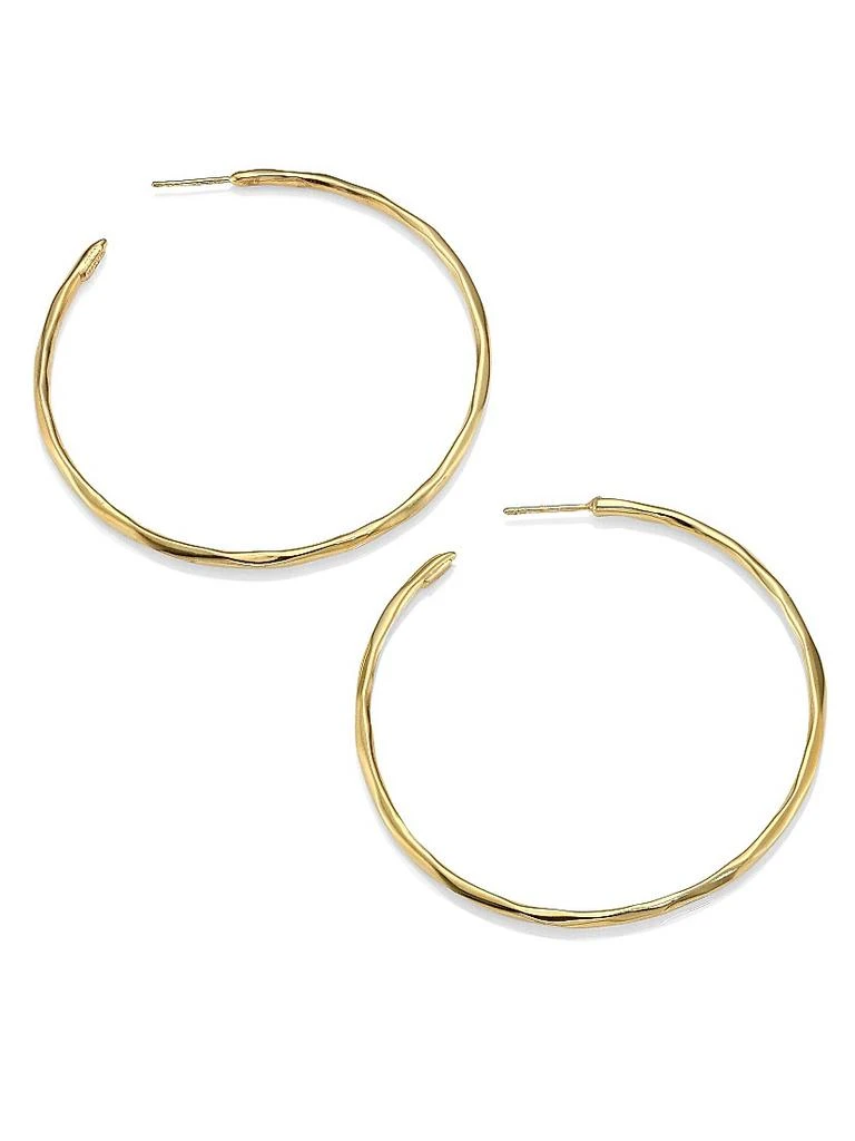 Ippolita Classico Medium 18K Yellow Gold Faceted Hoop Earrings