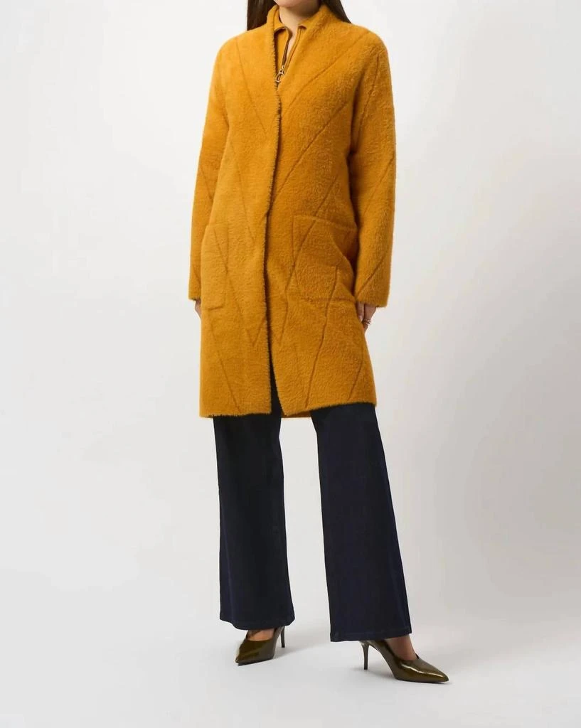 JOSEPH RIBKOFF Joseph Ribkoff - Feather Yarn Sweater Knit Coat 3