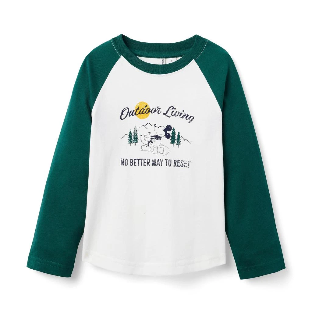 Janie and Jack Mickey Mouse Raglan Graphic Tee (Toddler/Little Kids/Big Kids) 1