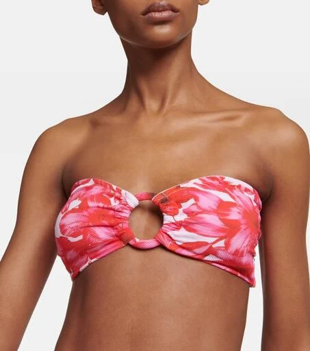 Alexandra Miro Carlotta printed bandeau bikini top 4