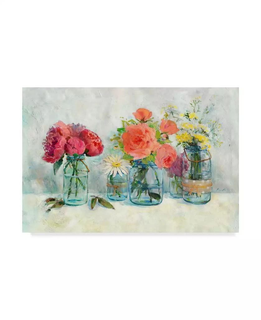 Trademark Global Marietta Cohen Art And Design 
Flowers In Mason Jars
 Canvas Art - 24" x 16"