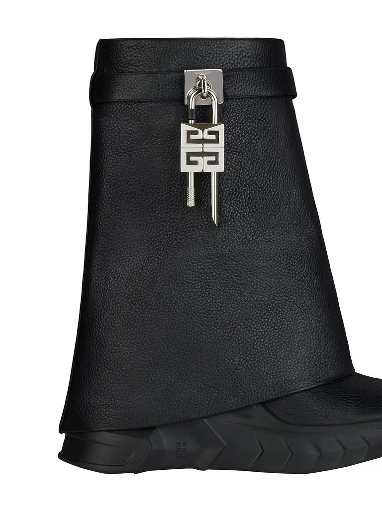 Givenchy Shark Lock Biker Ankle Boots in Grained Leather 7