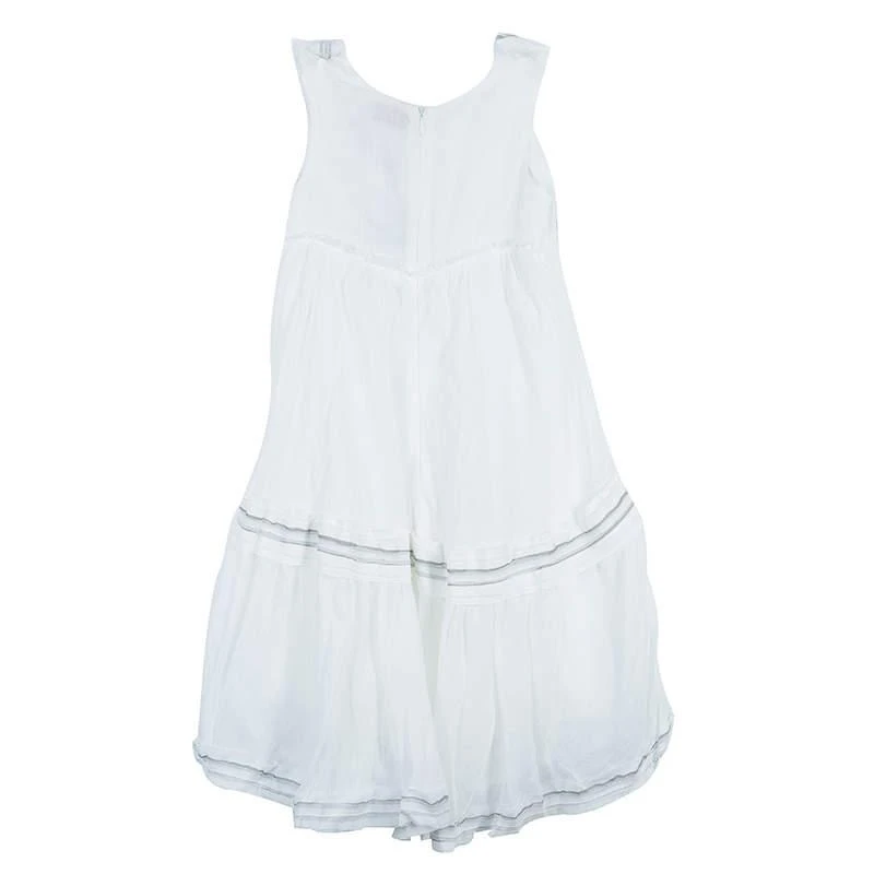 ERMANNO Scervino Street Girls White Bodice Detail Sleeveless Dress 6 Yrs 2