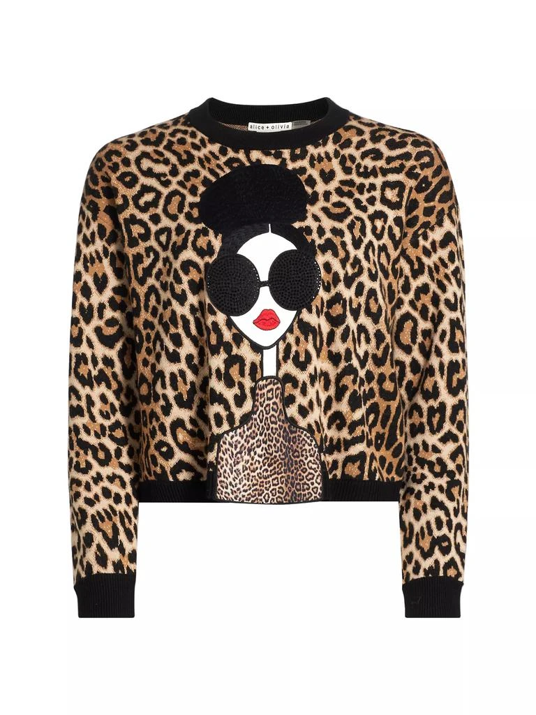 Alice + Olivia Gleeson Stace Face Sweater 1
