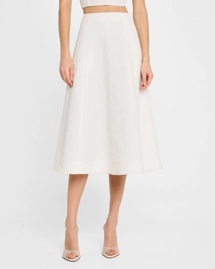 VERONICA BEARD Fellini Textured A-Line Skirt 4