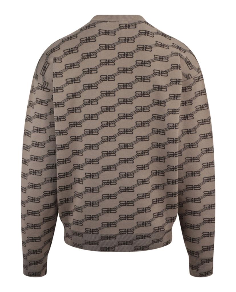 Balenciaga Logo Intarsia-Knit Sweater