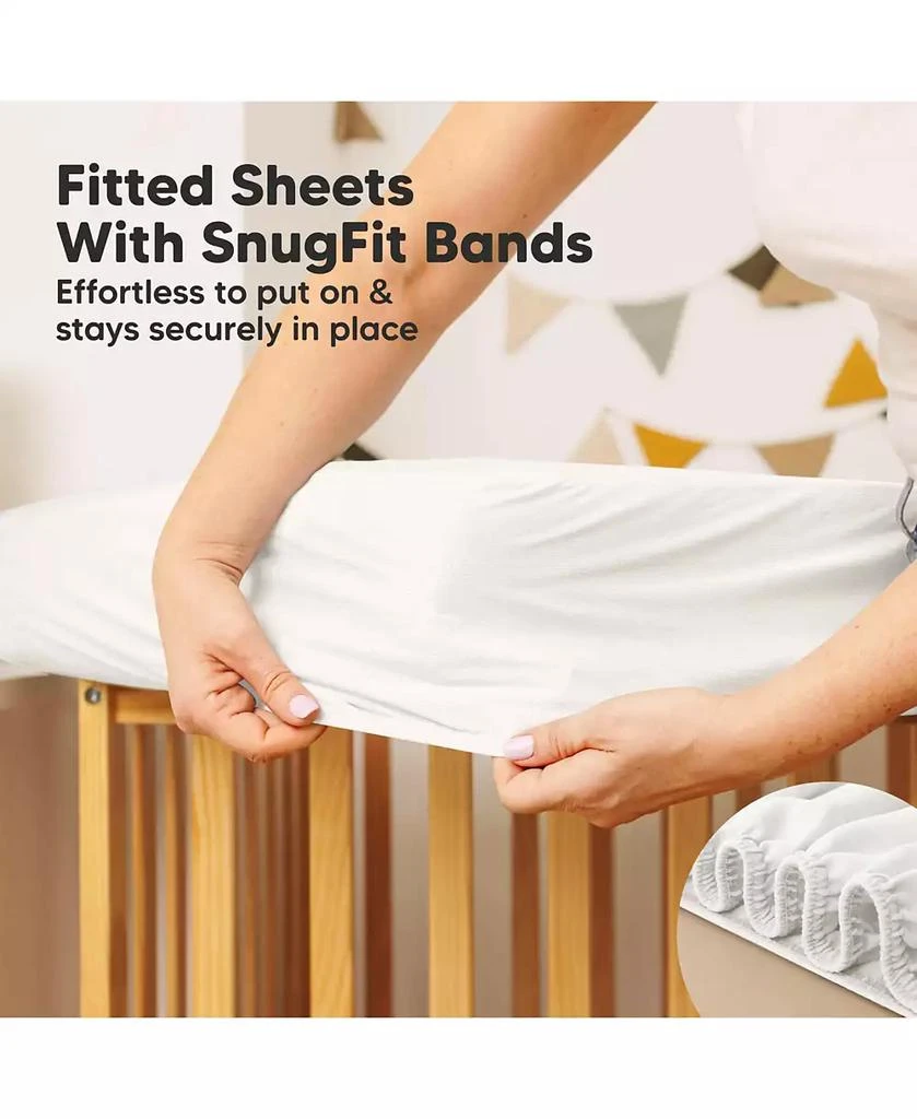 KeaBabies 1-Pack Protect+ Waterproof Crib Mattress Protector Cover, Mavy Quilted Cotton Baby Mattress Topper, Toddler Crib Sheet 8