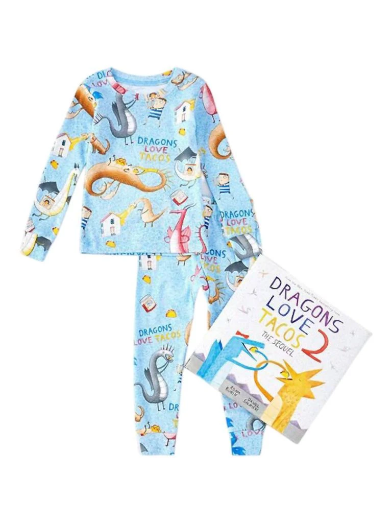 Books To Bed Books To Bed - Boy's Dragons Love Tacos Pajamas 1