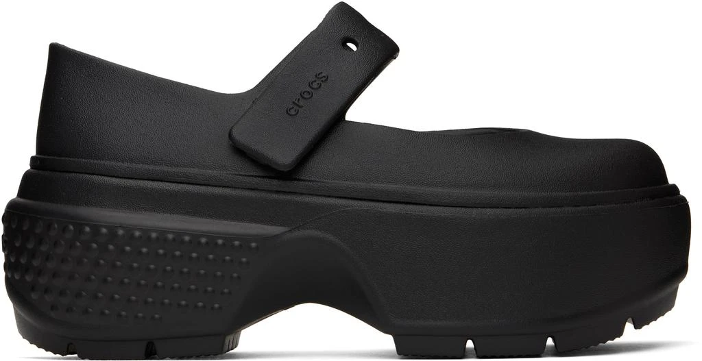 Crocs Black Stomp Mary Jane Slip-on Loafers 1