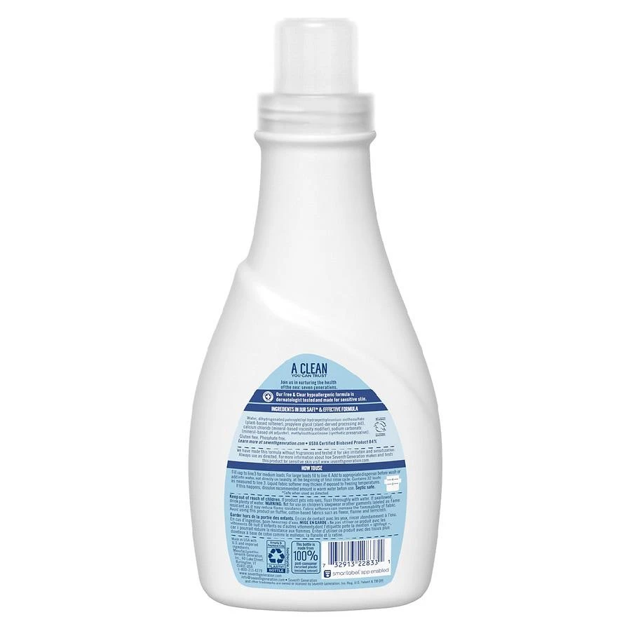 Seventh Generation Liquid Fabric Softener Free & Clear 2