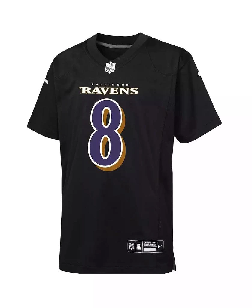 NIKE Big Boys and Girls Lamar Jackson Baltimore Ravens Fashion Game Jersey 5