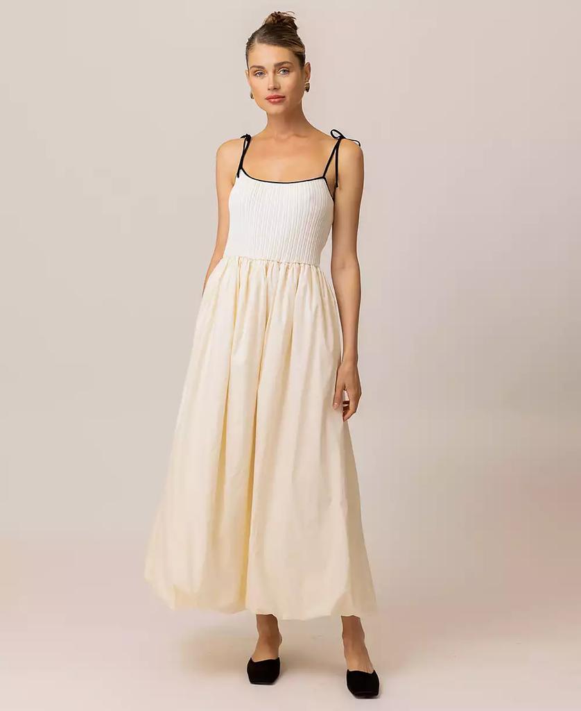 Line & Dot Women's Jules Mixed-Media Maxi Dress
