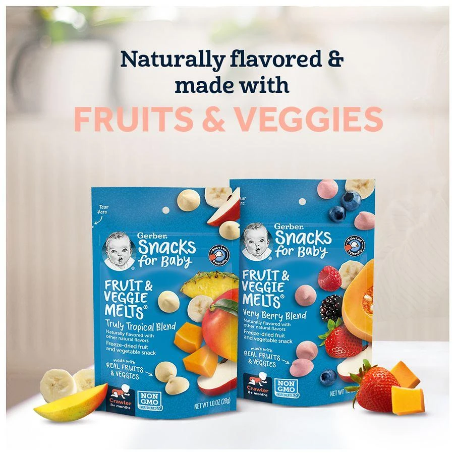 Gerber Fruit and Veggie Melts Baby Snack Very Berry Blend 7