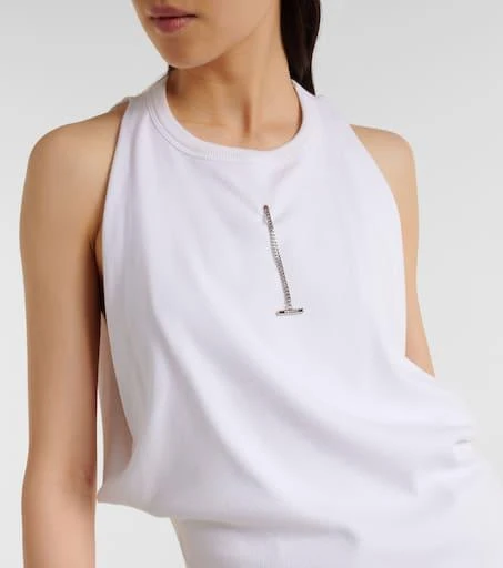Alexander McQueen Draped cotton top 4