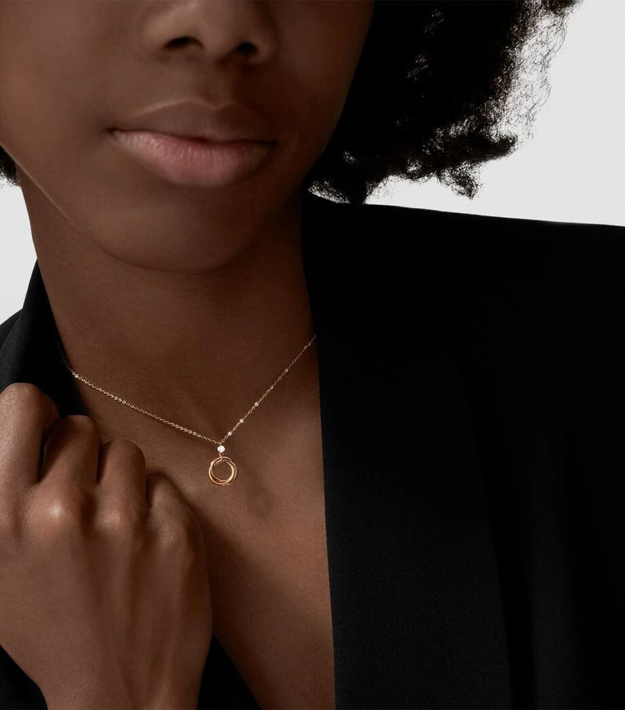 Cartier Mixed Gold and Diamond Trinity Necklace 2