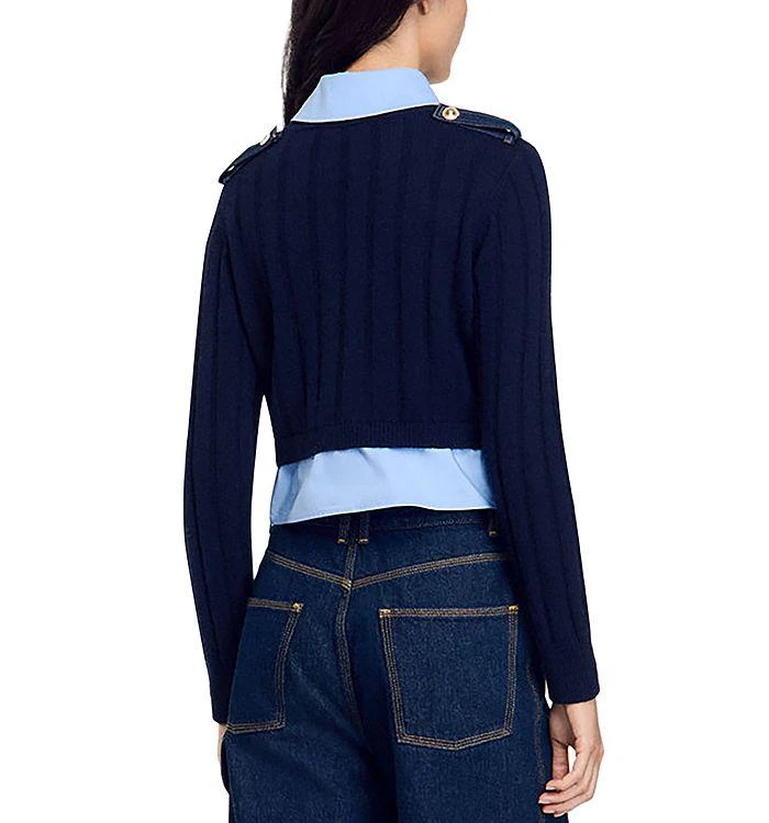 Sandro Jules Layered Look Sweater 3
