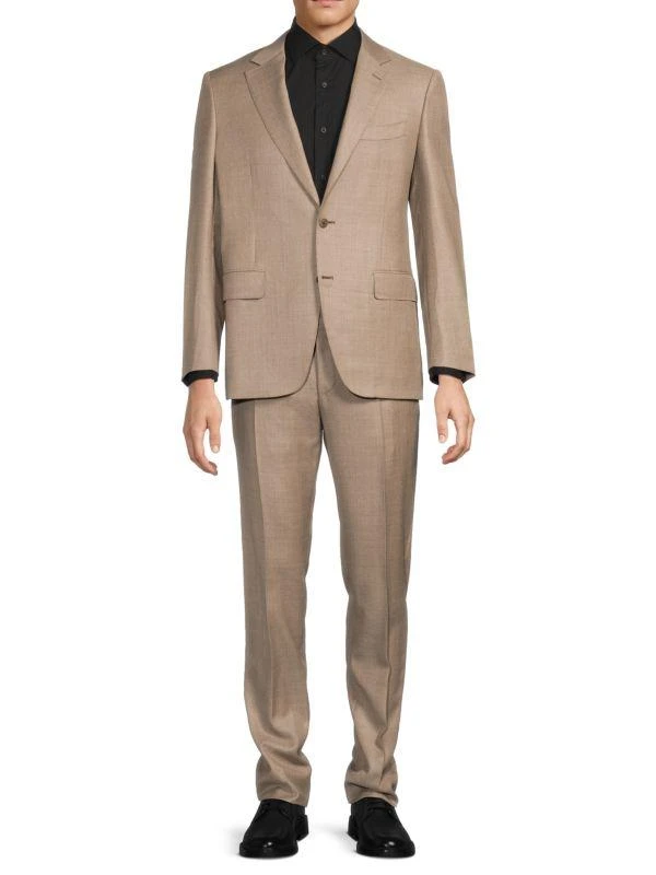 Canali Modern-Fit Solid Wool Two-Button Suit 1