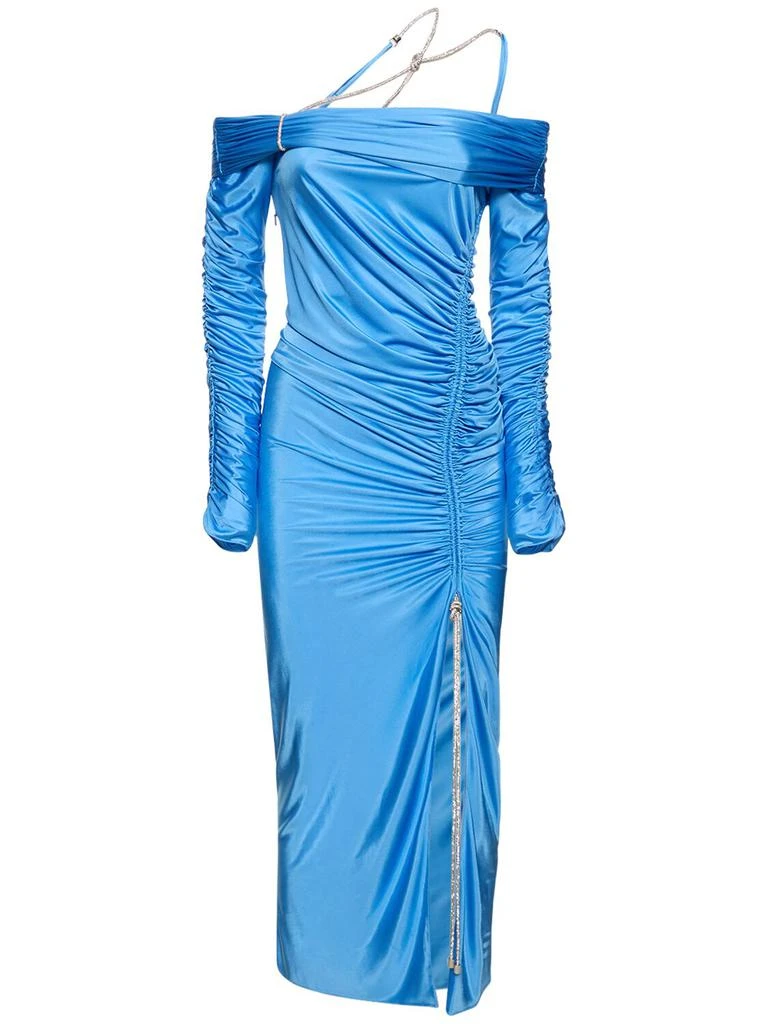 Zuhair Murad Off-shoulder Jersey Midi Dress 1